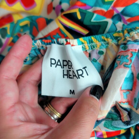 Paper Heart Anthropologie Dress Medium Maxi Aztec Sunrise - Picture 8 of 10